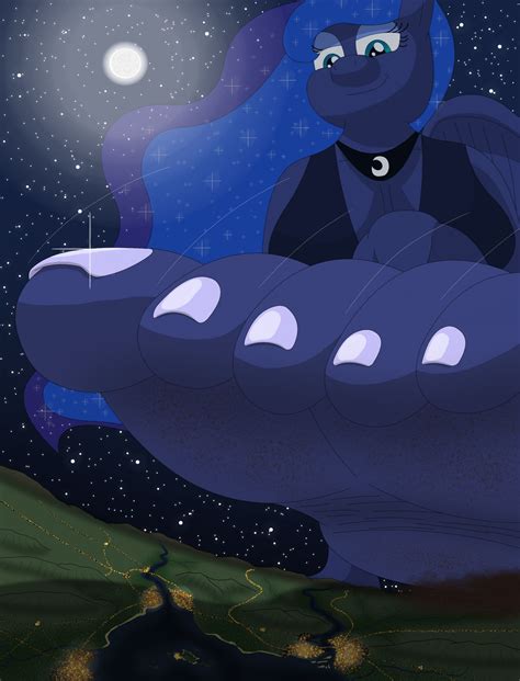 giant foot  princess luna  azlol  deviantart