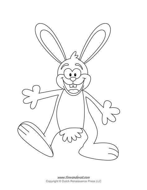 easter bunny template easter bunny clipart  coloring pages