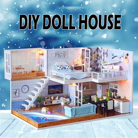 diy dollhouse kit  adults miniatures loft model wifegirl friend christmasbirthdaygift toy