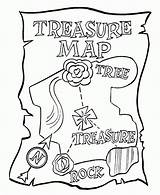 Coloring Pirate Map Pages Print sketch template