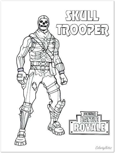 skull trooper fortnite coloring pages fortnite coloring pages