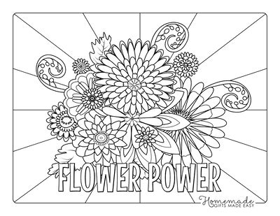 beautiful flower coloring pages  printables  kids adults