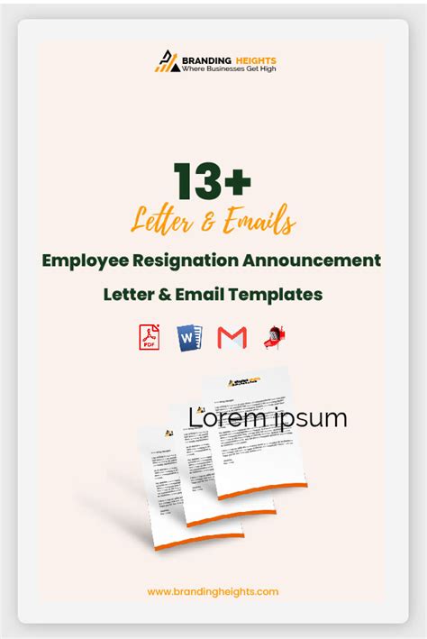 employee resignation announcement letter templates
