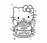 Kitty Hello Coloring Gangster Birthday Template sketch template