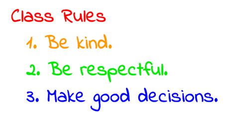 rules  procedures teaching