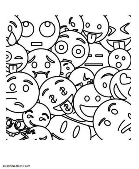 printable emojis  coloring page  printable coloring pages