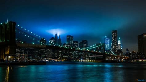 york blue night  bridge lights hd wallpaper res  ataburke  york night
