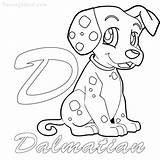 Coloring Dalmatian Dog Pages Printable Getcolorings Color sketch template