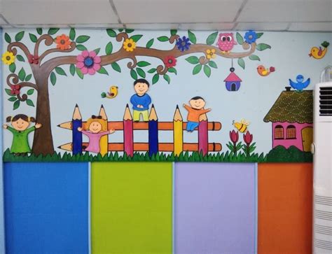 class room wall decoration  paper ribbons  decor ideas