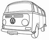 Volkswagen Campervan sketch template