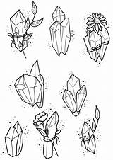 Crystals Doodles Cristais sketch template