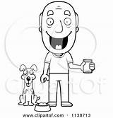 Man Feeding Senior Dog Cartoon Coloring Clipart Happy His Thoman Cory Outlined Vector 2021 sketch template