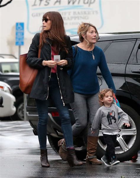 Jessica Biel With Her Son Silas Timberlake In Santa Monica 11 Gotceleb