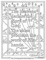 Psalm Heavens Declare Psalms Coloringpagesbymradron sketch template