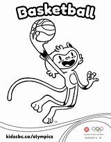 Basketball Colouring Olympic Games Cbc Olympics Sheet Rio Sports sketch template
