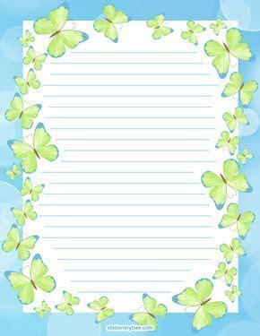 butterfly stationery  writing paper writing paper  printable
