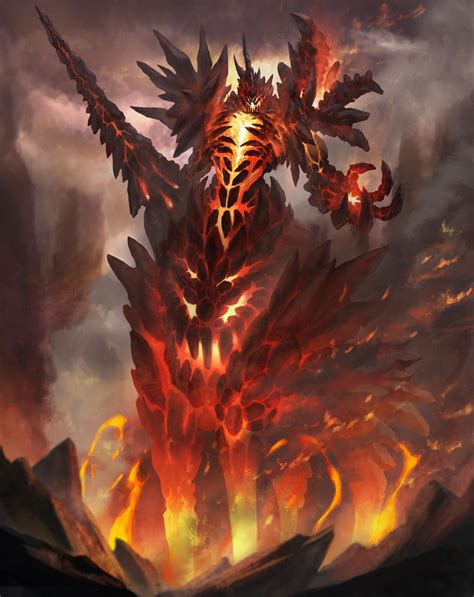 fire elemental creature boss type  shirohtakashiya  deviantart