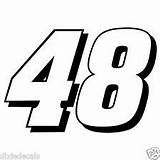 Johnson Jimmie 48 Number Clipart Coloring Hendrick Motorsports Decals Racing Pages Nascar Logo Car Numbers Ebay Stickers Window Popular Vinyl sketch template