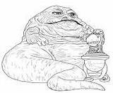Coloring Wars Star Pages Jabba Hutt Jedi Return Episode Print sketch template