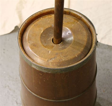 Bargain Johns Antiques Antique Wooden Butter Churn With Stomper
