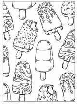 Popsicle Coloring Pages раскраски Print Color категории все Sweets из sketch template