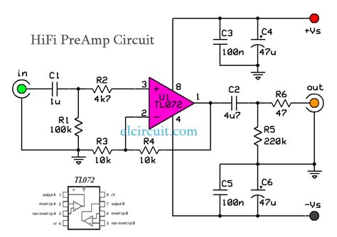 hifi audio preamp circuit tl electronic circuit