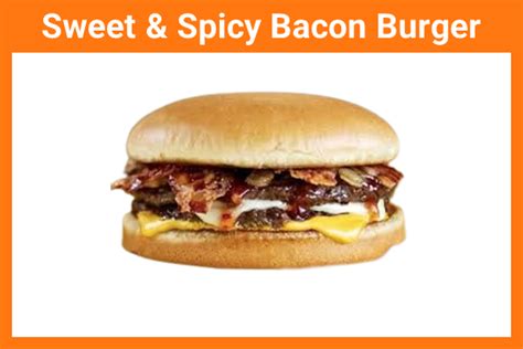 whataburger sweet  spicy bacon burger calories price