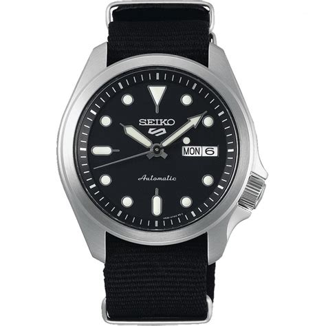seiko 5 men s automatic watch black nato watches from francis