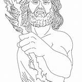 Zeus Coloring Drawing Statue Simple Getdrawings Getcolorings Color sketch template