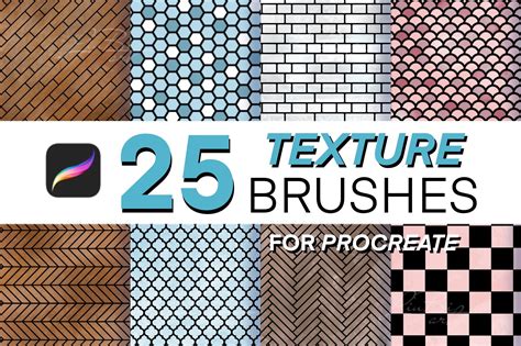 procreate texture brushes set seamless pattern brush bundle