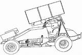 Coloring Sprint Car Pages Printable Cars Kids Awesome sketch template
