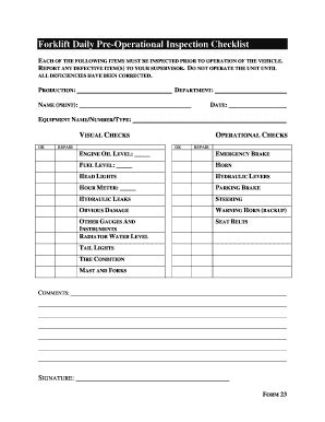 forklift daily inspection sheet pictures forklift reviews