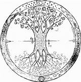 Mandala Baum Represent Intimacy Linden Mystery sketch template