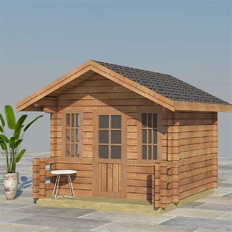 aleko wlcpi wooden diy outdoor studio home cabin  cottage space  front porch walmart