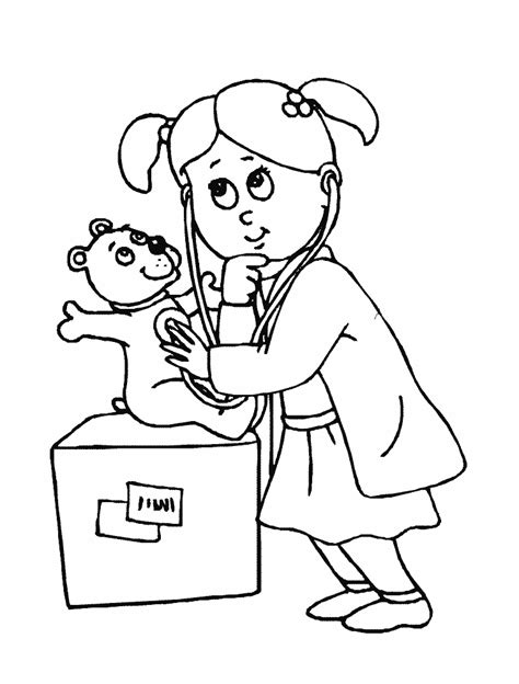 doctor  nurse coloring sheet coloring pages