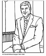 Reagan Ronald Coloring Pages President Presidents Printable George Bush Color Mcdonald Kids Print Sheets Printables Clipart Clip Hawks Wilson Facts sketch template