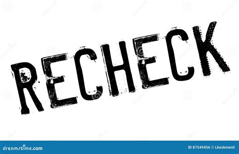 recheck rubber stamp stock vector illustration  reweigh