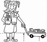 Coloring Pages Girl Brownie Scout Scouts Popular Choose Board Coloringhome sketch template