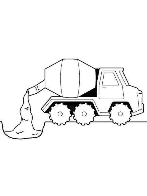 cement mixer coloring pages
