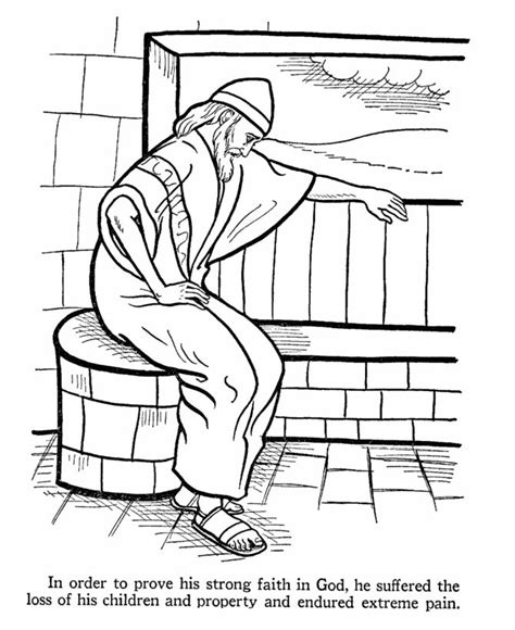 job bible story coloring page vbs  heroes    testament