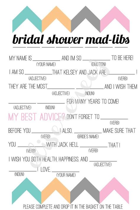 printable bridal shower mad libs
