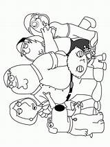Coloring Pages Guy Family Color Cartoon Printable Drawing Chris Brian Stewie Cartoonspot Lois Meg Griffin Peter Cartoons Print Book Adult sketch template