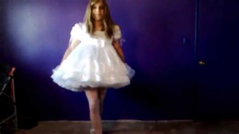 Crossdressing White Sissy Dress Youtube
