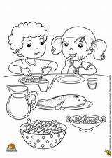 Repas Famille Dessins Hugolescargot Coloriages Partager Bébé Quotidienne Cuisine Jouent Goûter sketch template