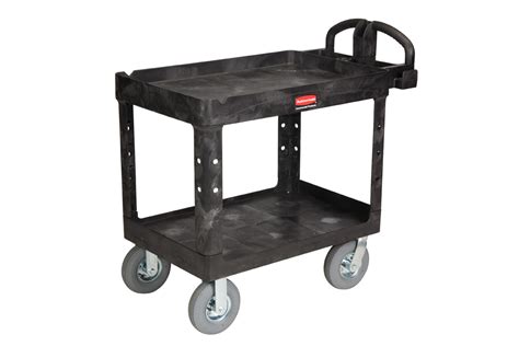 Rubbermaid 4520 10 Utility Cart Pneumatic Wheels Shelf Cart