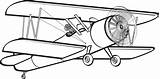 Biplane Coloring Airplanes Clipartmag sketch template