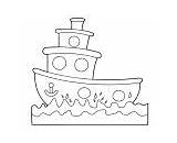 Ship Cartoon Sailing sketch template