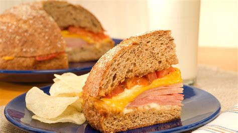 easy hot ham sandwich recipe  dinner