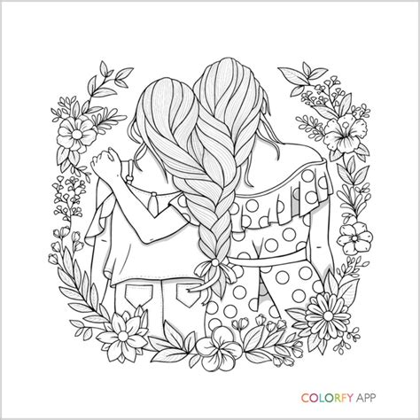 friends  coloring page coloring home kleurplaten