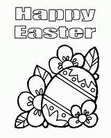 Easter Coloring Happy Pages Kids Egg sketch template